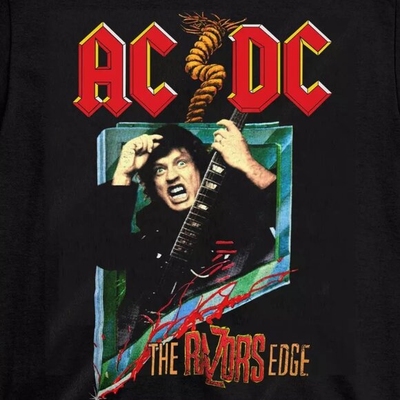 AC DC Short Sleeve Black Cotton Unisex T- Shirt - Picture 2 of 3